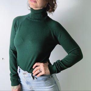 Zara Forest Green Turtleneck Sweater 